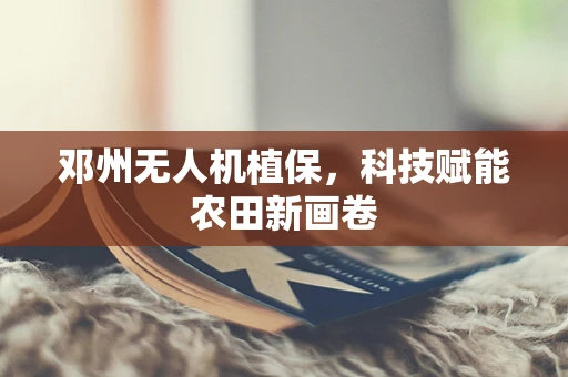 邓州无人机植保，科技赋能农田新画卷
