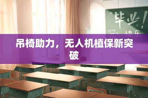 吊椅助力，无人机植保新突破