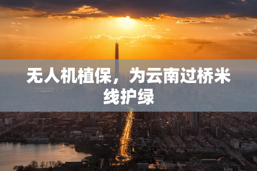 无人机植保，为云南过桥米线护绿