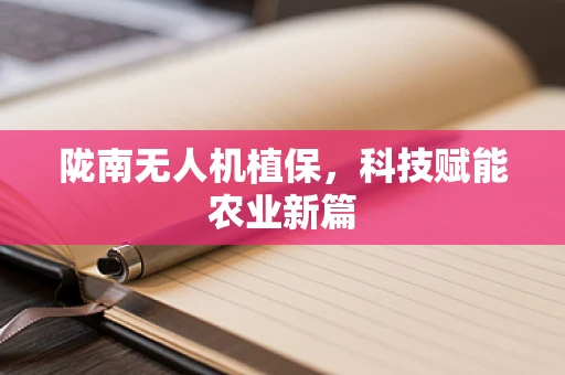 陇南无人机植保，科技赋能农业新篇
