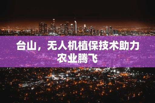 台山，无人机植保技术助力农业腾飞