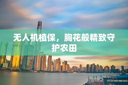 无人机植保，胸花般精致守护农田