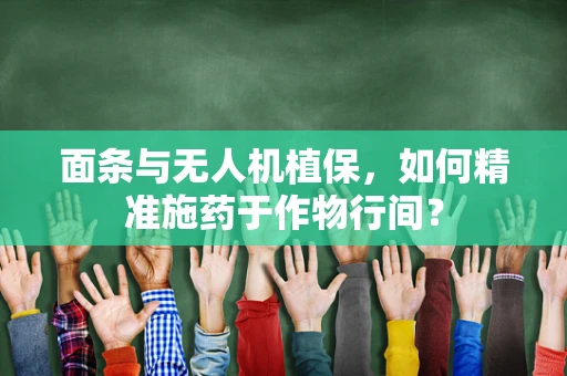 面条与无人机植保，如何精准施药于作物行间？