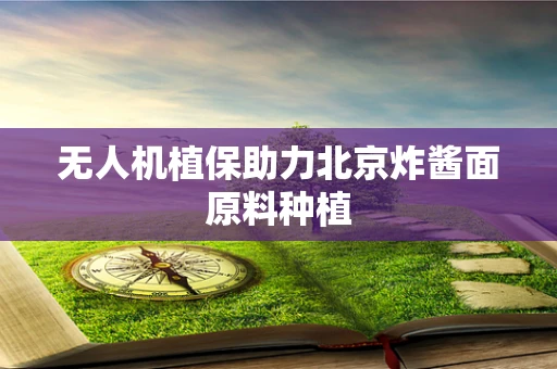 无人机植保助力北京炸酱面原料种植