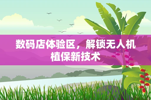 数码店体验区，解锁无人机植保新技术