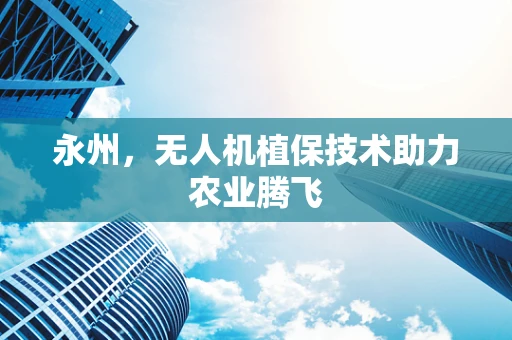 永州，无人机植保技术助力农业腾飞