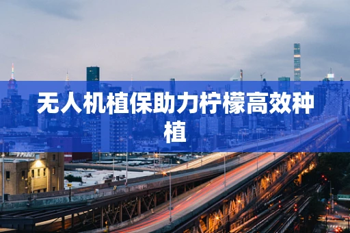 无人机植保助力柠檬高效种植