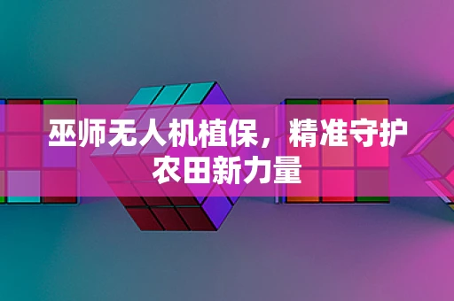 巫师无人机植保，精准守护农田新力量