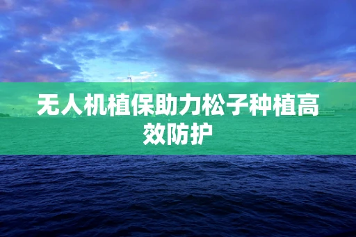 无人机植保助力松子种植高效防护