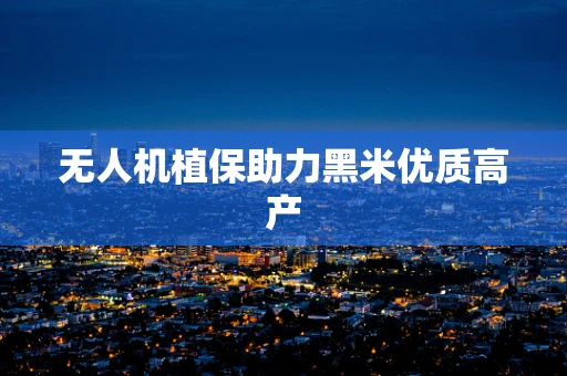 无人机植保助力黑米优质高产