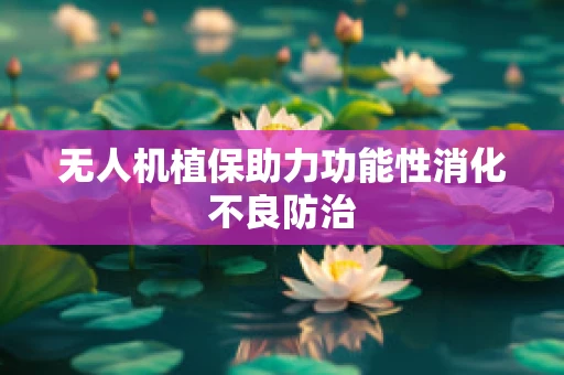 无人机植保助力功能性消化不良防治