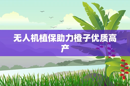 无人机植保助力橙子优质高产