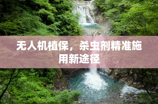 无人机植保，杀虫剂精准施用新途径