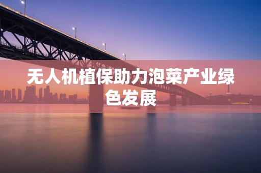 无人机植保助力泡菜产业绿色发展