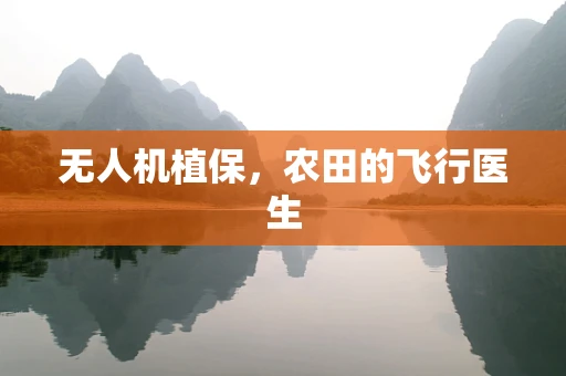 无人机植保，农田的飞行医生