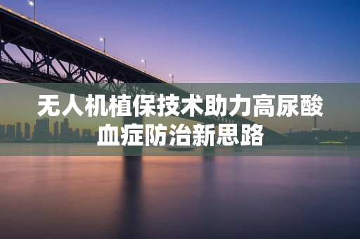 无人机植保技术助力高尿酸血症防治新思路