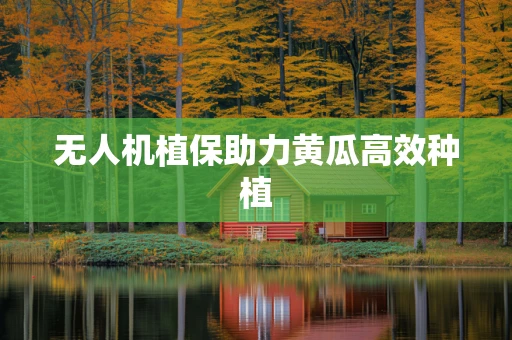 无人机植保助力黄瓜高效种植