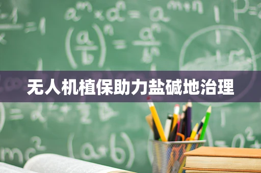 无人机植保助力盐碱地治理