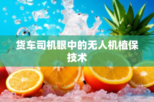 货车司机眼中的无人机植保技术