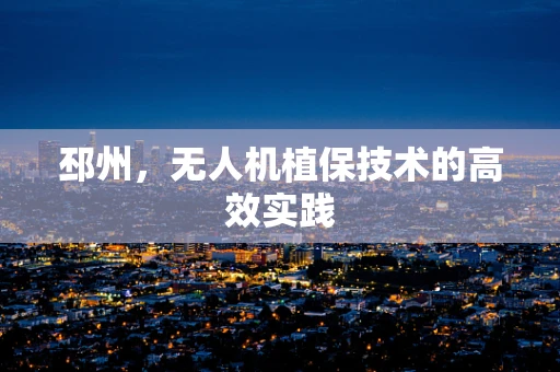 邳州，无人机植保技术的高效实践