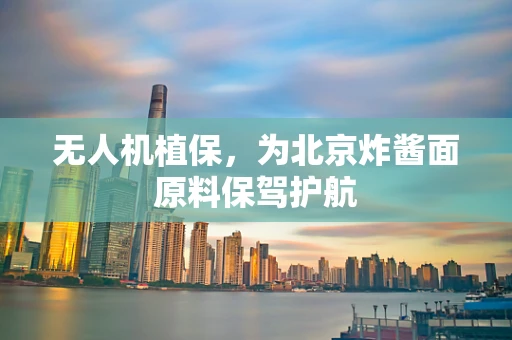 无人机植保，为北京炸酱面原料保驾护航