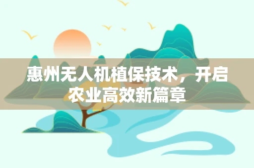惠州无人机植保技术，开启农业高效新篇章