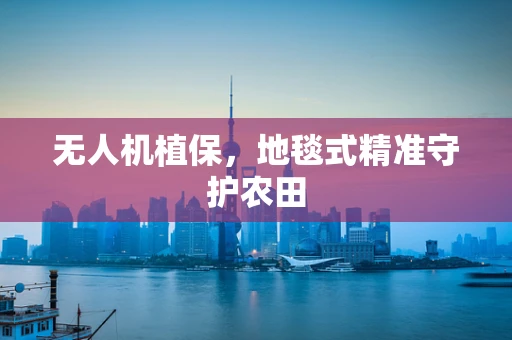 无人机植保，地毯式精准守护农田