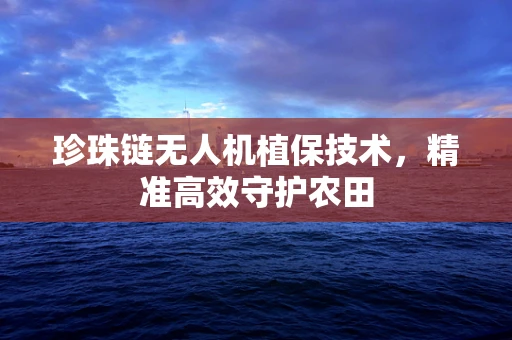 珍珠链无人机植保技术，精准高效守护农田