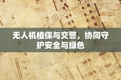 无人机植保与交警，协同守护安全与绿色