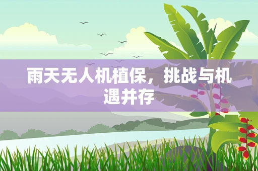 雨天无人机植保，挑战与机遇并存