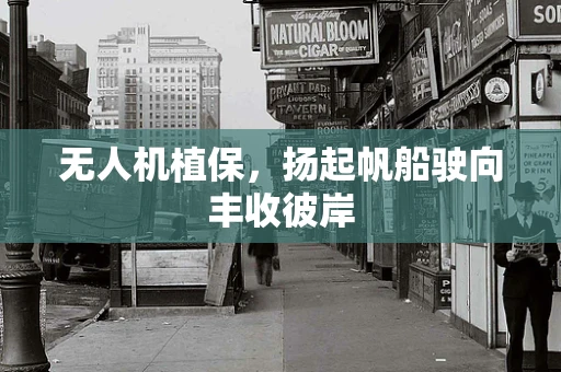 无人机植保，扬起帆船驶向丰收彼岸