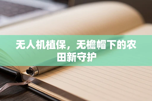 无人机植保，无檐帽下的农田新守护