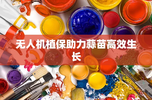 无人机植保助力蒜苗高效生长
