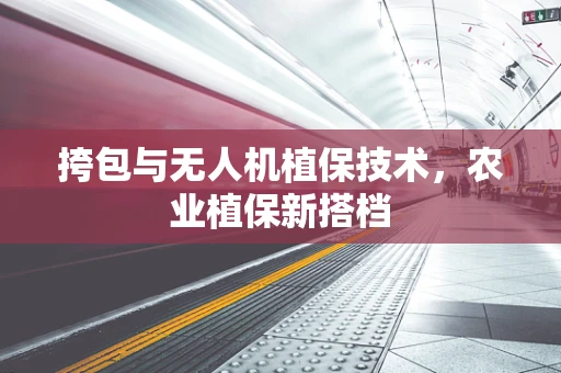 挎包与无人机植保技术，农业植保新搭档