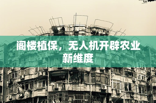 阁楼植保，无人机开辟农业新维度