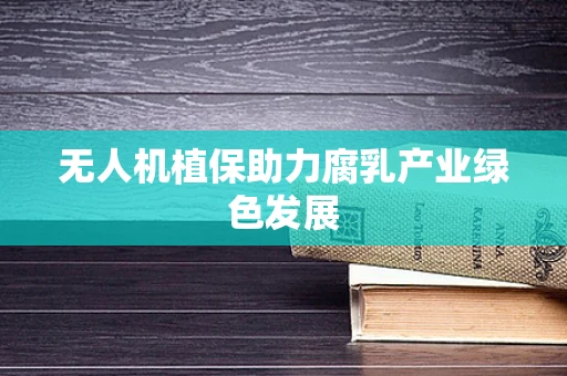 无人机植保助力腐乳产业绿色发展