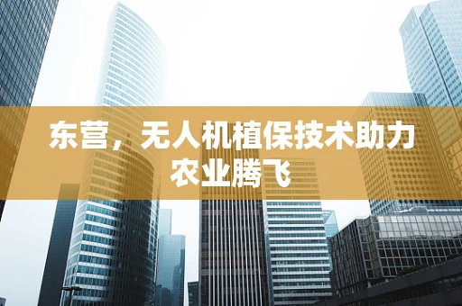 东营，无人机植保技术助力农业腾飞