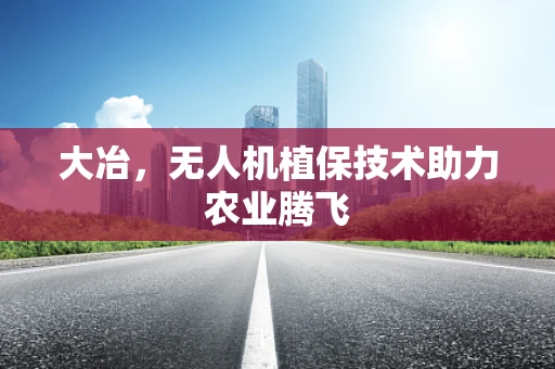 大冶，无人机植保技术助力农业腾飞