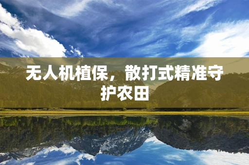 无人机植保，散打式精准守护农田
