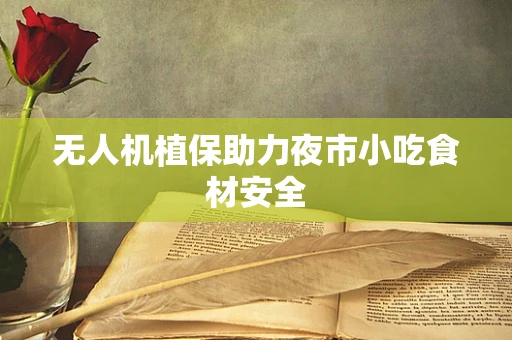 无人机植保助力夜市小吃食材安全