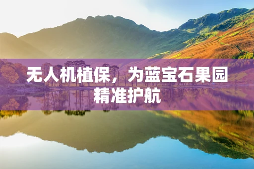 无人机植保，为蓝宝石果园精准护航