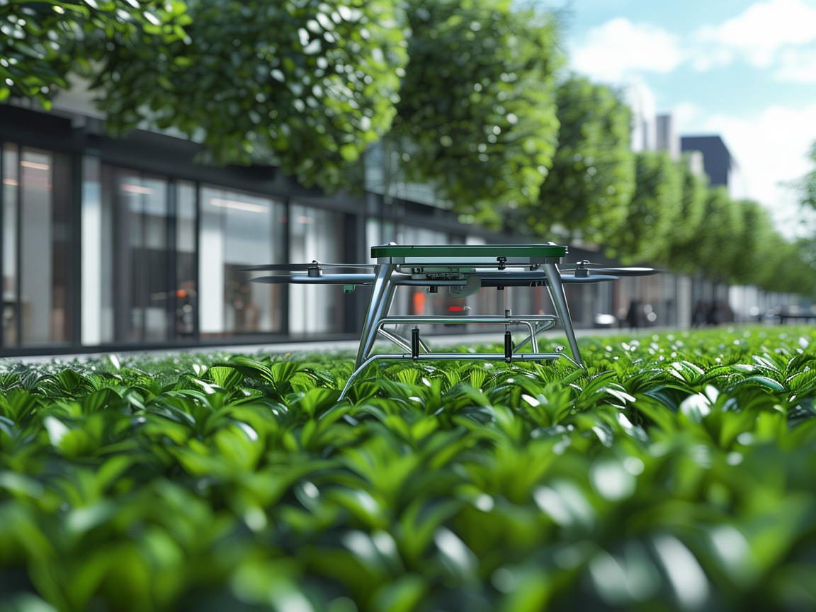 无人机植保技术助力商业街绿植养护