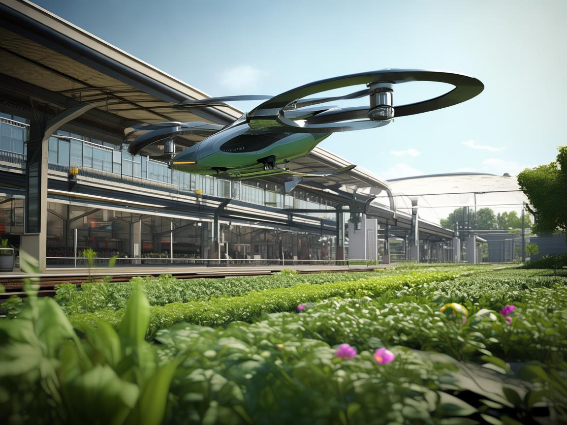 无人机植保技术助力有轨电车站点绿化养护