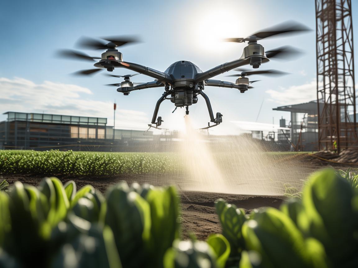 无人机植保技术助力工地绿化养护