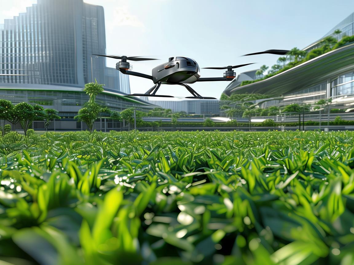 无人机植保技术助力高铁站绿化养护