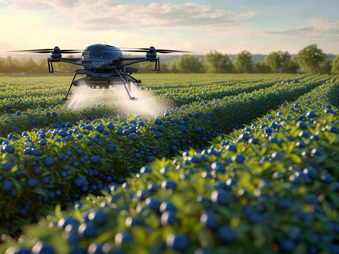 无人机植保助力蓝莓高效种植 无人机植保助力蓝莓高效种植