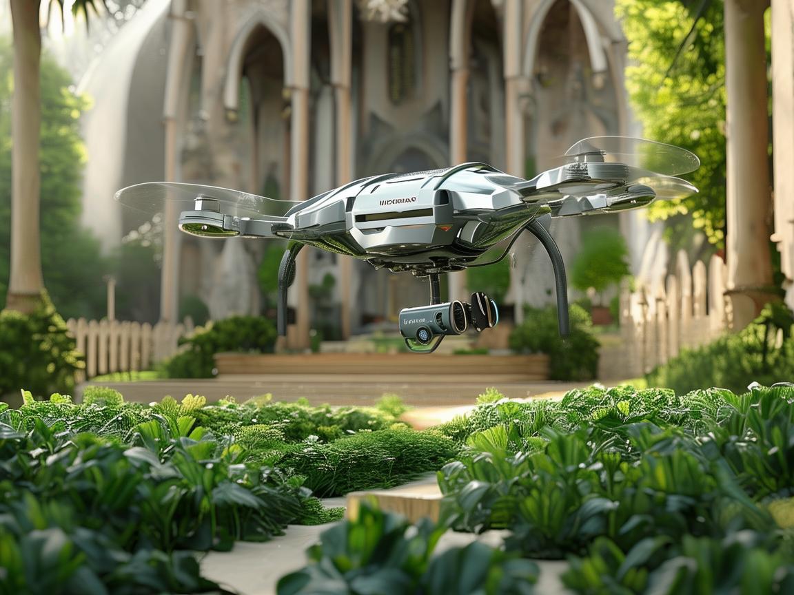 无人机植保技术助力教堂祭坛绿植养护